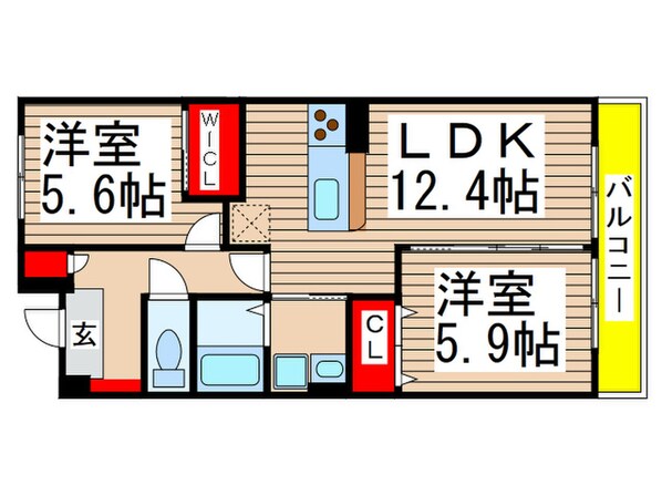 イデア緑が丘B棟の物件間取画像